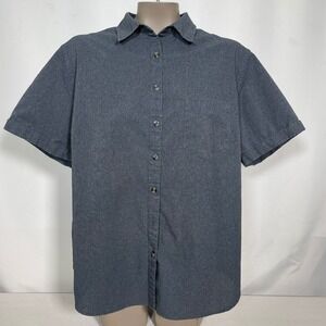McDonald's Gray Textured Employee Issue Workwear Button Down Shirt Women's XL-R